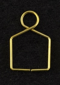 C90078  Square Claw Link 12X18mm Gold